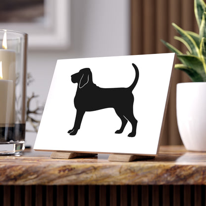 Bloodhound Silhouette Ceramic Photo Tile