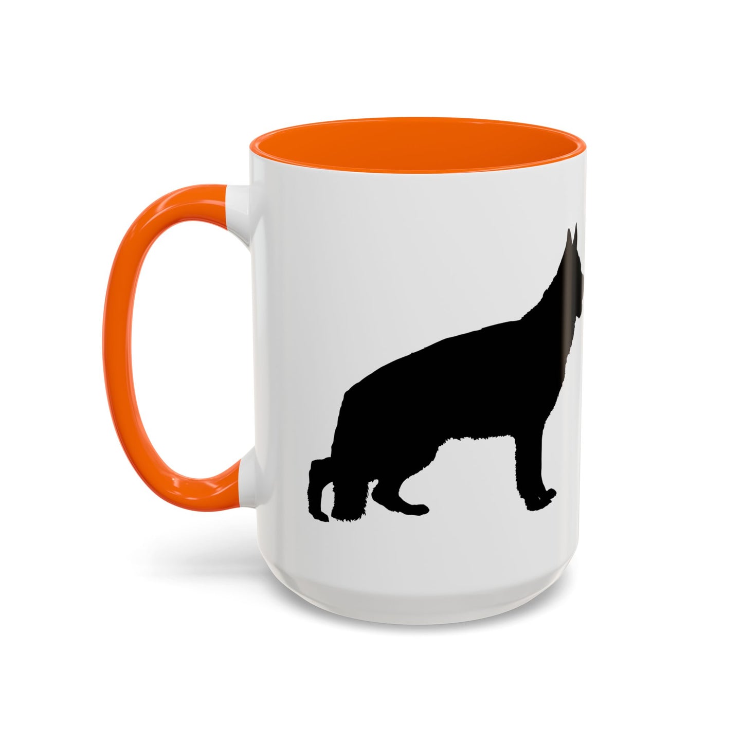 German Shepherd Silhouette 2-Tone Coffee Mug