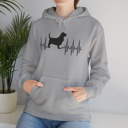 My Heart Beats For Basset Hounds Unisex Hoodie
