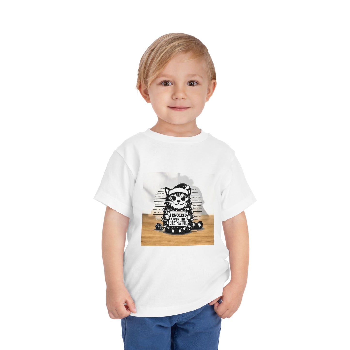 Naughty Cat Toddler Unisex Short Sleeve Crewneck Tee