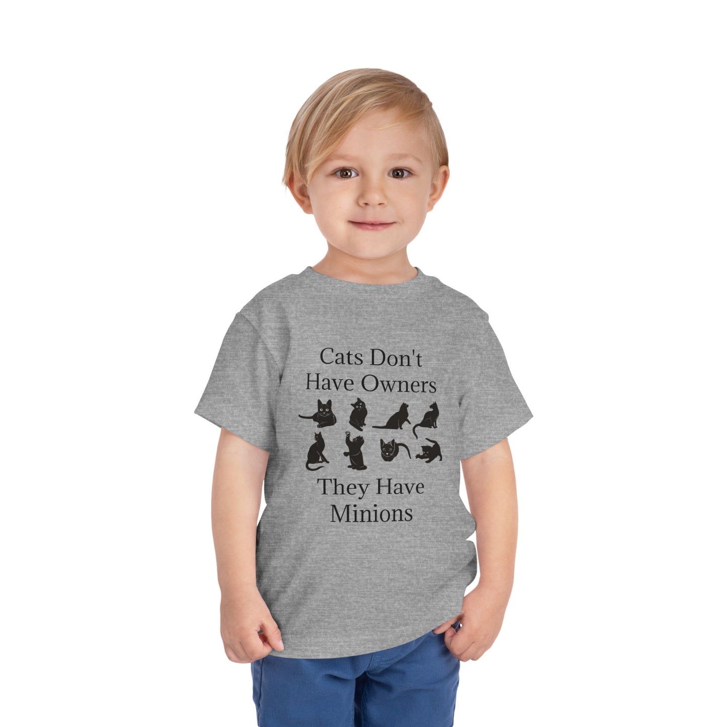 Cat Minions Toddler Unisex Short Sleeve Crewneck Tee