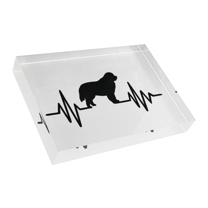 My Heart Beats For Newfies Acrylic Photo Block