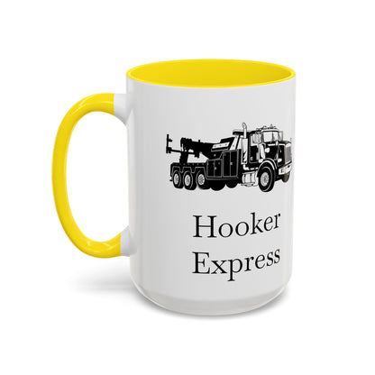 H**ker Express Heavy Tow Truck 2-Tone Coffee Mug
