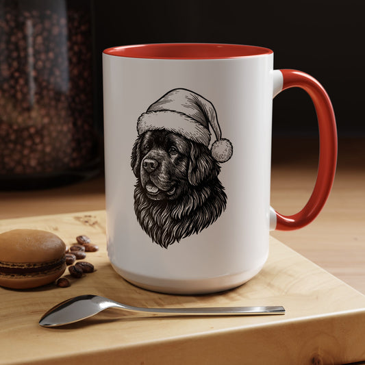Santa Paws Newfie 2-Tone Coffee Mug
