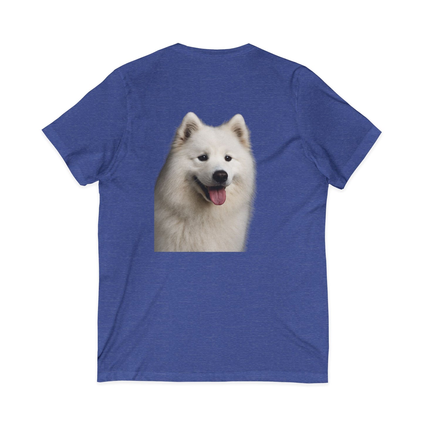 Samoyed Head Unisex Short Sleeve V-Neck Tee