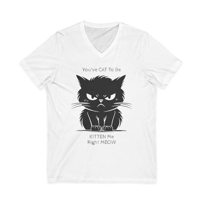 KITTEN Me Unisex Short Sleeve V-Neck Tee