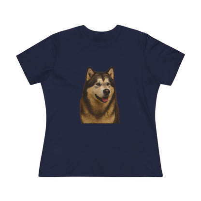 Malamute Head Women's Short Sleeve Crewneck Tee