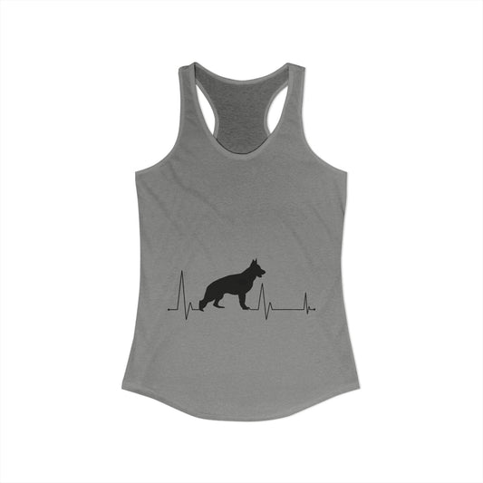 My Heart Beats For German Shepherds Women's Racerback Tank