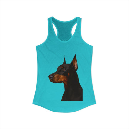 Doberman Head Women's Racerback Tank