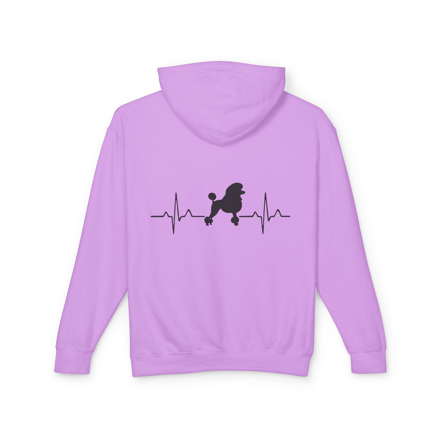 My Heart Beats For Poodles Unisex Lightweight Hoodie