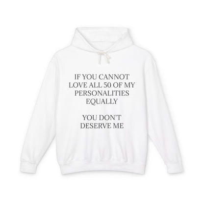 50 Personalities Unisex Lightweight Hoodie