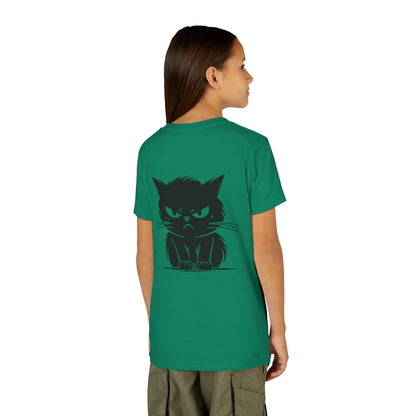 Angry Cat Youth Unisex Short Sleeve Crewneck Tee