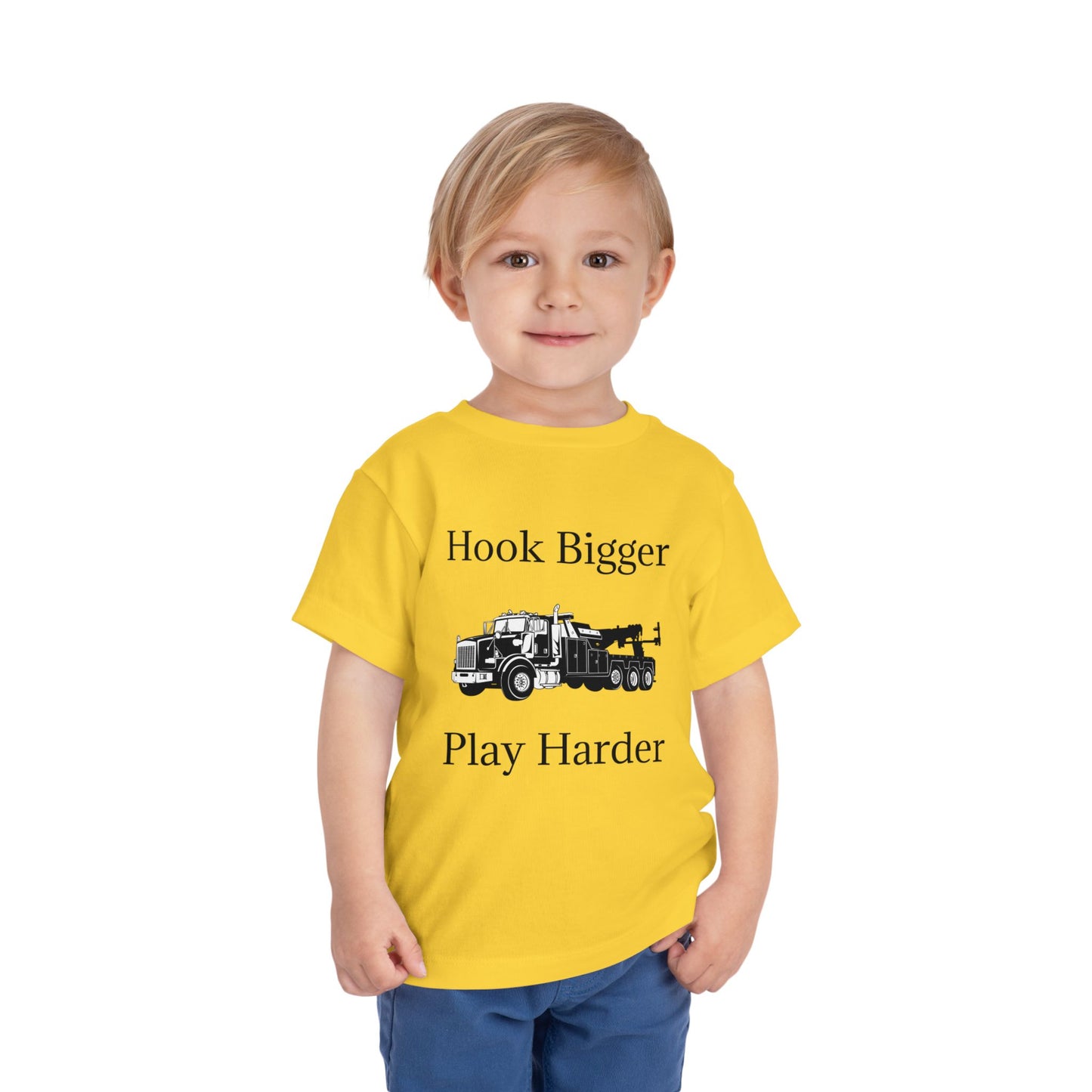 Hook Bigger Toddler Unisex Short Sleeve Crewneck Tee