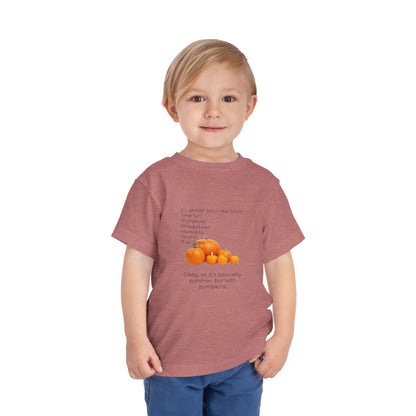 Fall In The South Toddler Unisex Short Sleeve Crewneck Tee