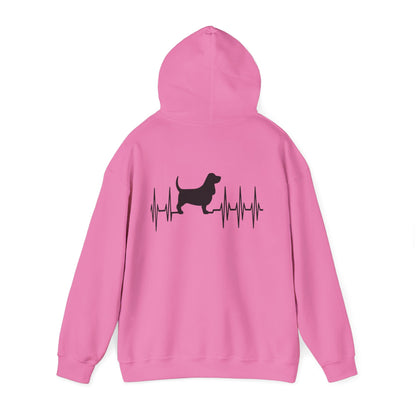 My Heart Beats For Basset Hounds Unisex Hoodie