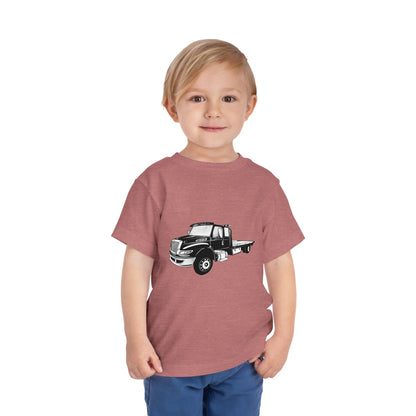 Flatbed Tow Truck Toddler Unisex Short Sleeve Crewneck Tee