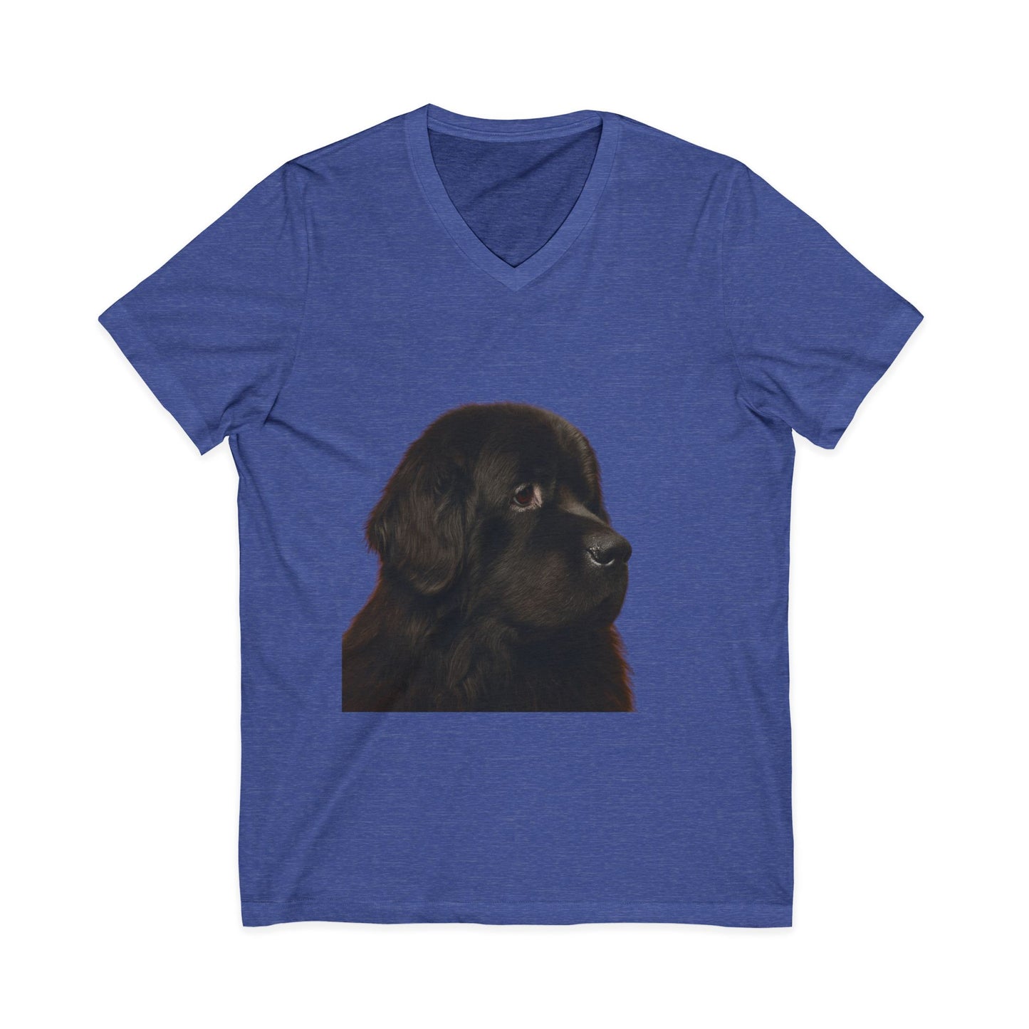 Newfie Head Unisex Short Sleeve V-Neck Tee