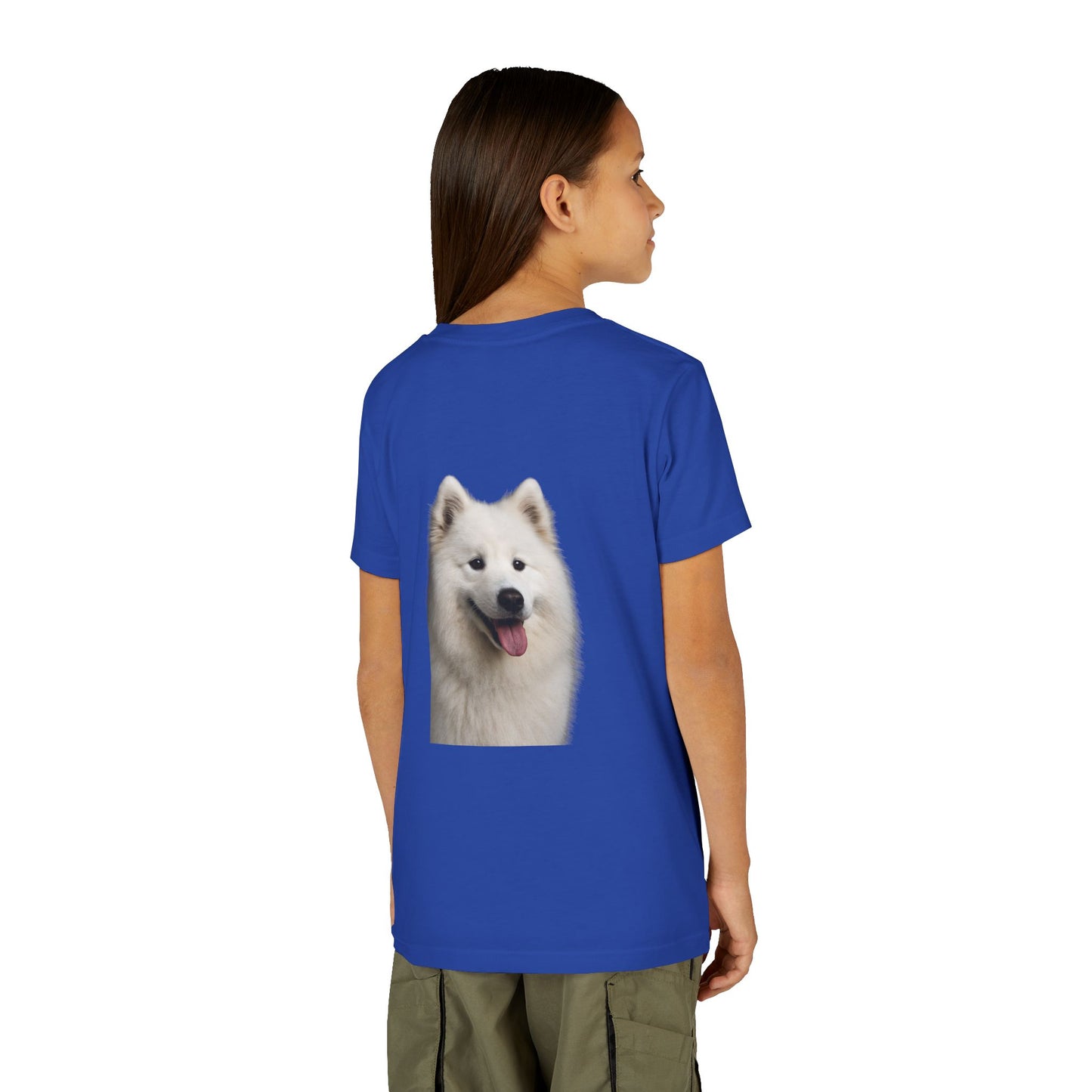 Samoyed Head Youth Unisex Short Sleeve Crewneck Tee