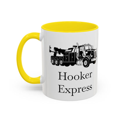H**ker Express Heavy Tow Truck 2-Tone Coffee Mug