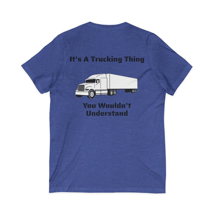 Trucking Thing Unisex Short Sleeve V-Neck Tee