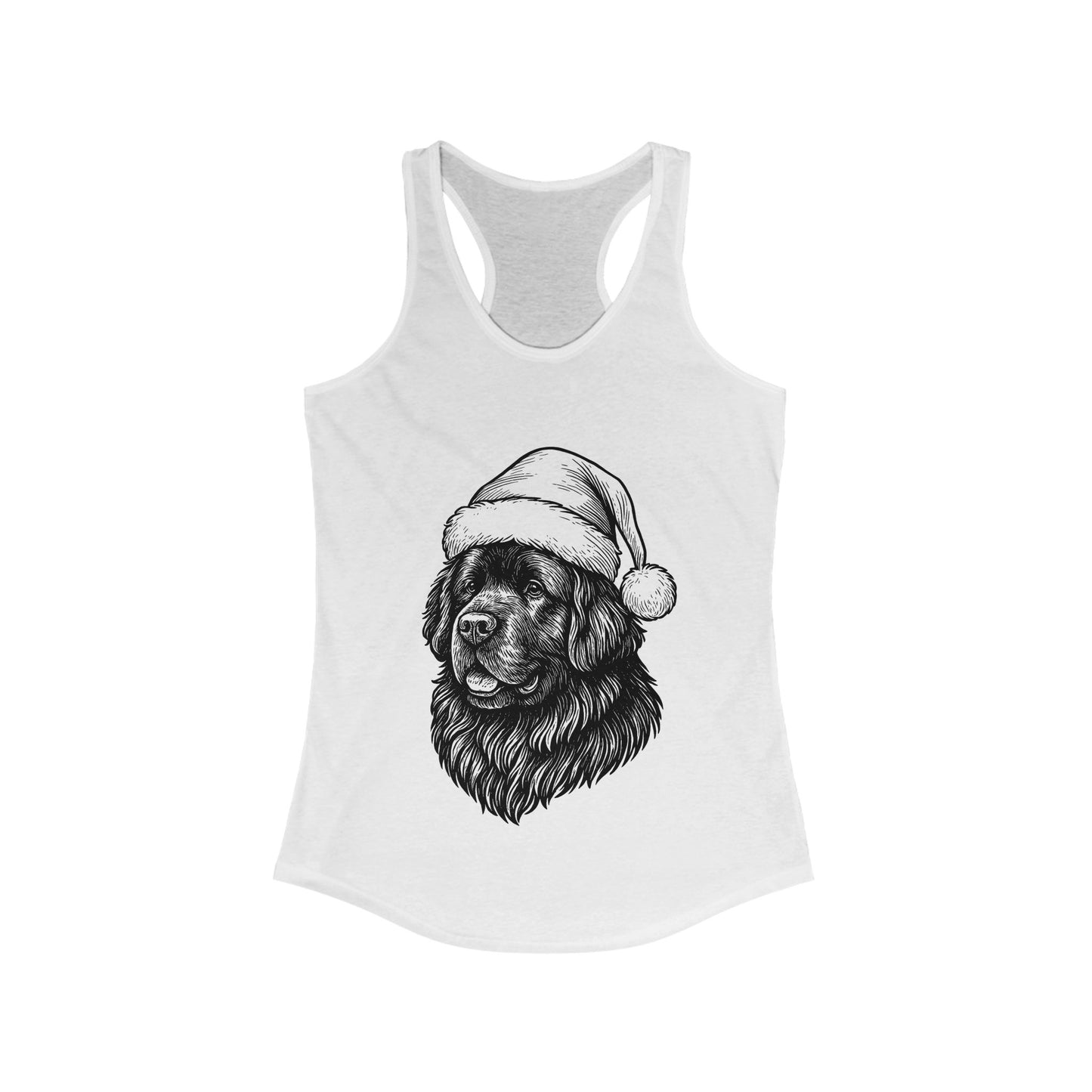 Santa Paws Newfie Women's Racerback Tank