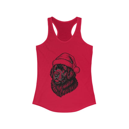 Santa Paws Newfie Women's Racerback Tank