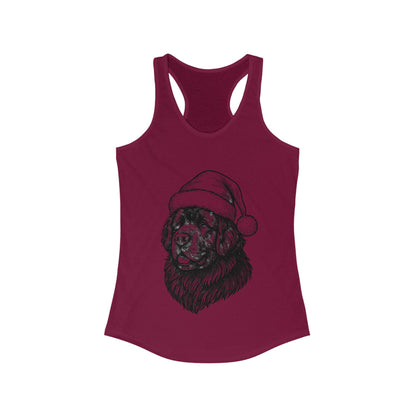 Santa Paws Newfie Women's Racerback Tank