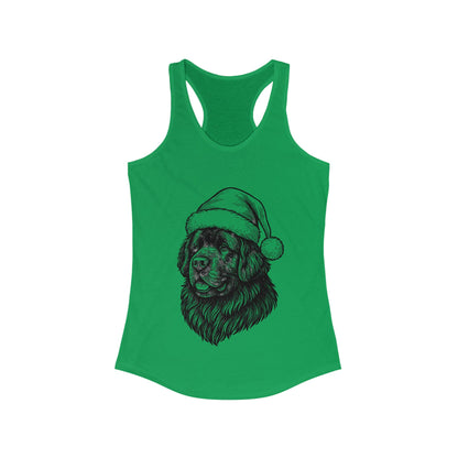 Santa Paws Newfie Women's Racerback Tank