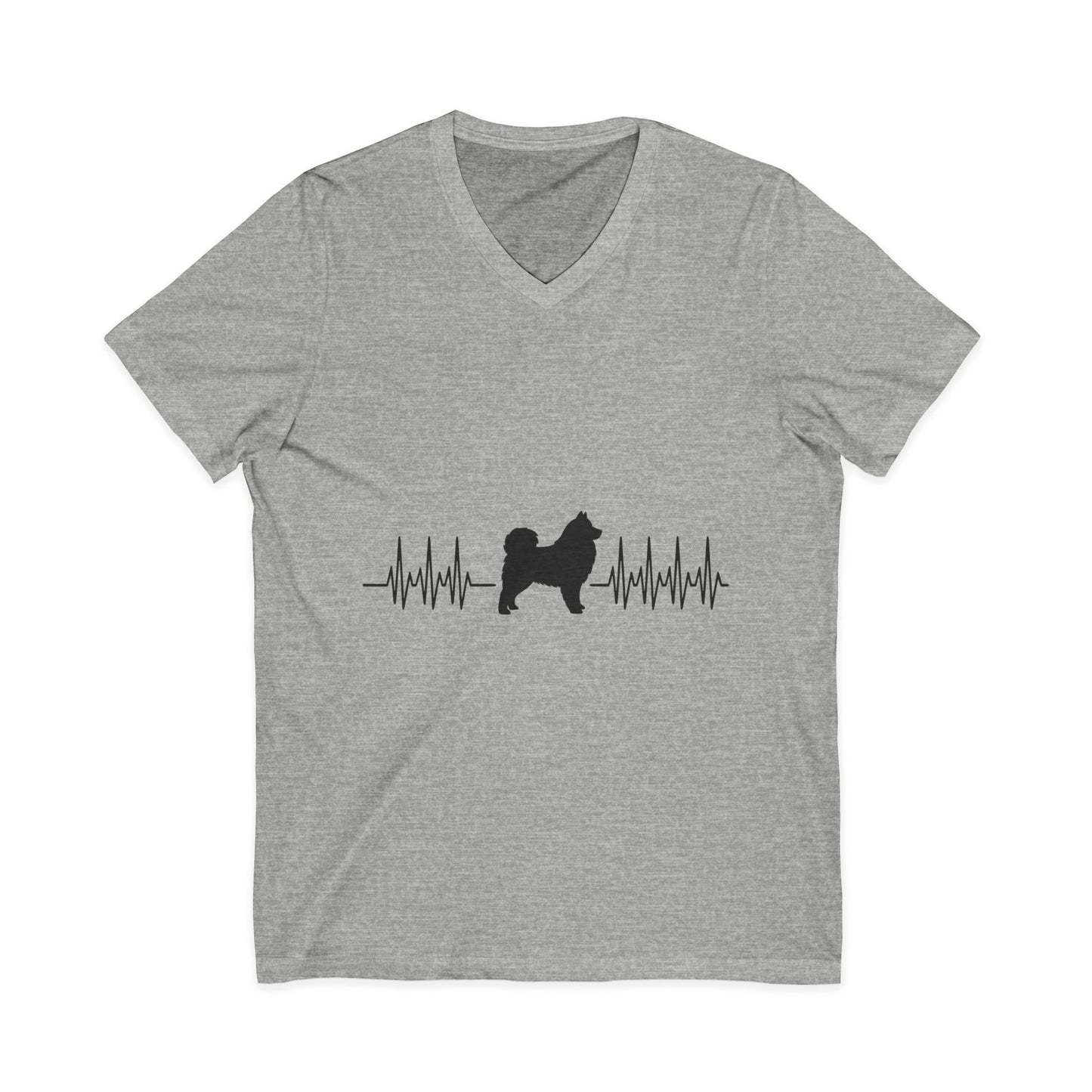 My Heart Beats For Samoyeds Unisex Short Sleeve V-Neck Tee