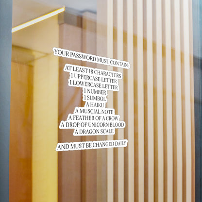 Password Vinyl Decal