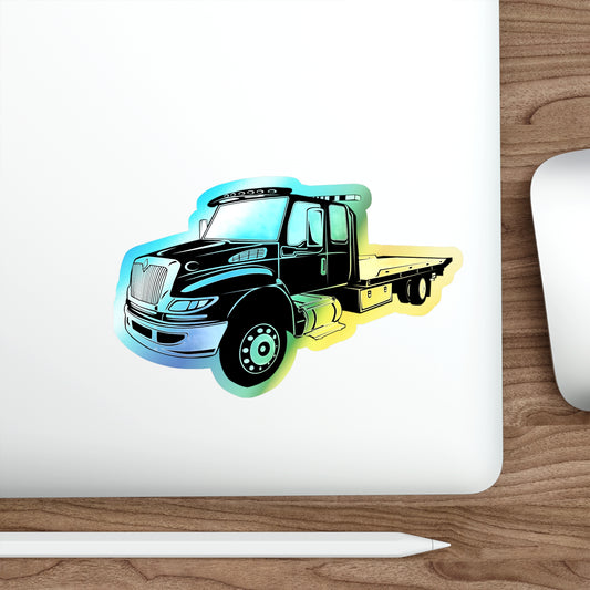Flatbed Tow Truck Holographic Sticker