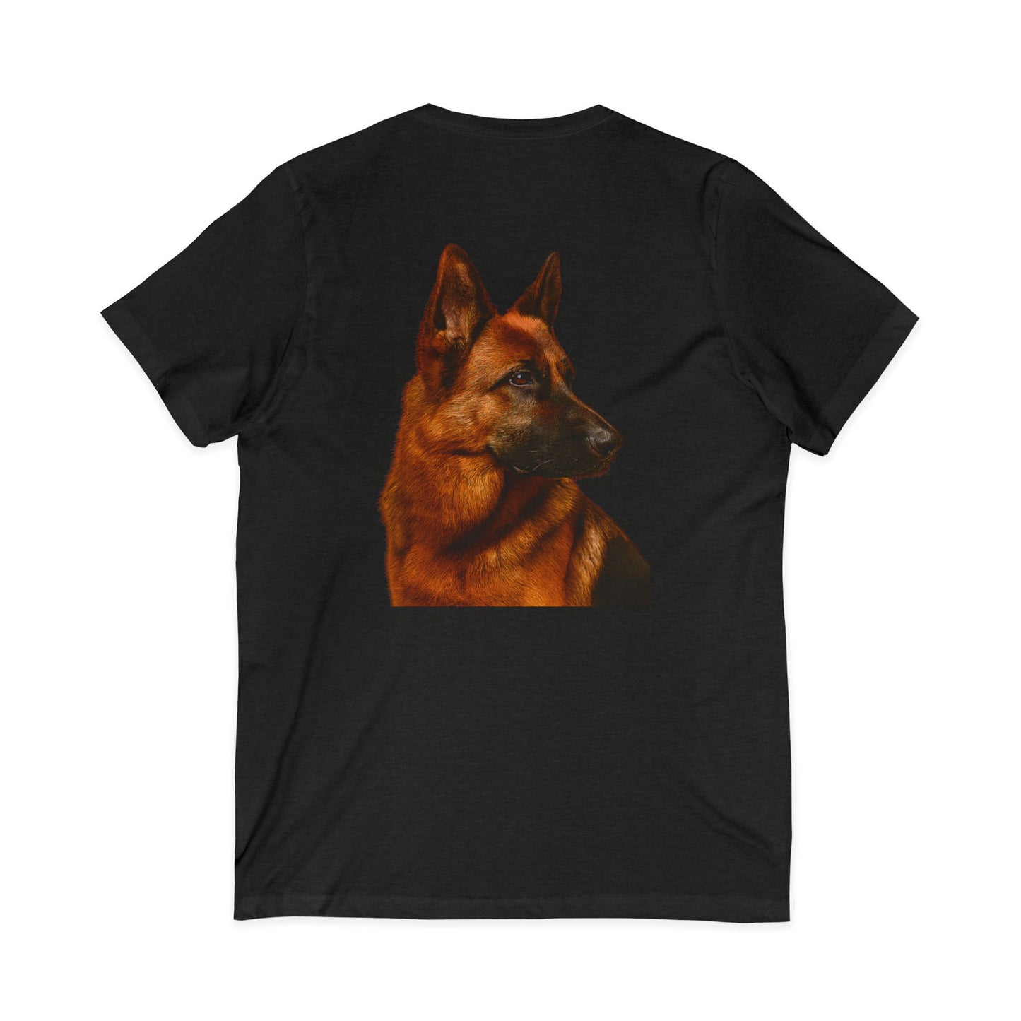 German Shepherd Head Unisex Short Sleeve V-Neck Tee