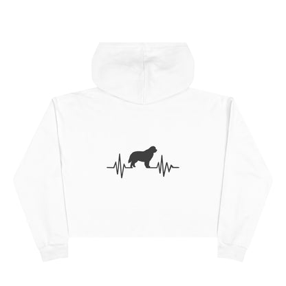 My Heart Beats For Newfies Women's Crop Hoodie