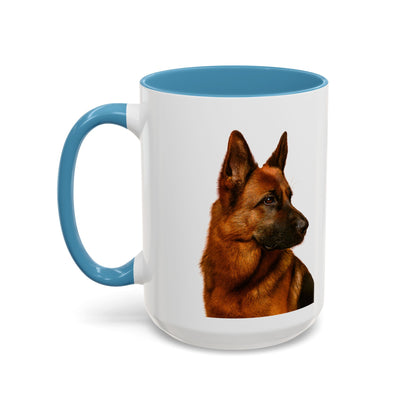 German Shepherd Head 2-Tone Coffee Mug