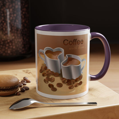 Coffee With Love 2-Tone Coffee Mug