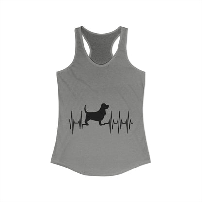 My Heart Beats For Bassets Women's Racerback Tank