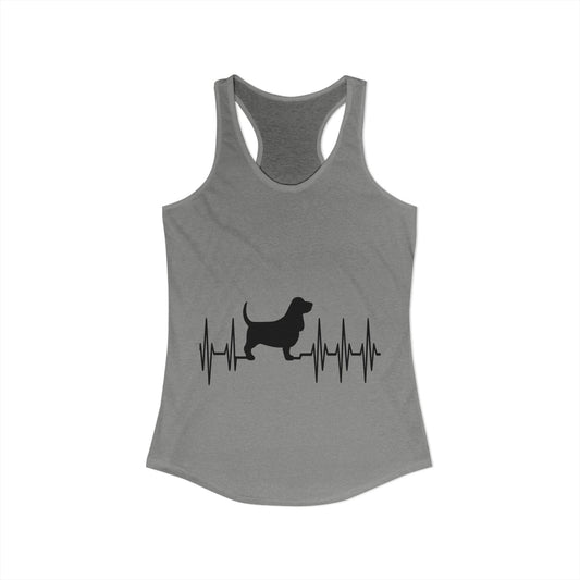 My Heart Beats For Bassets Women's Racerback Tank