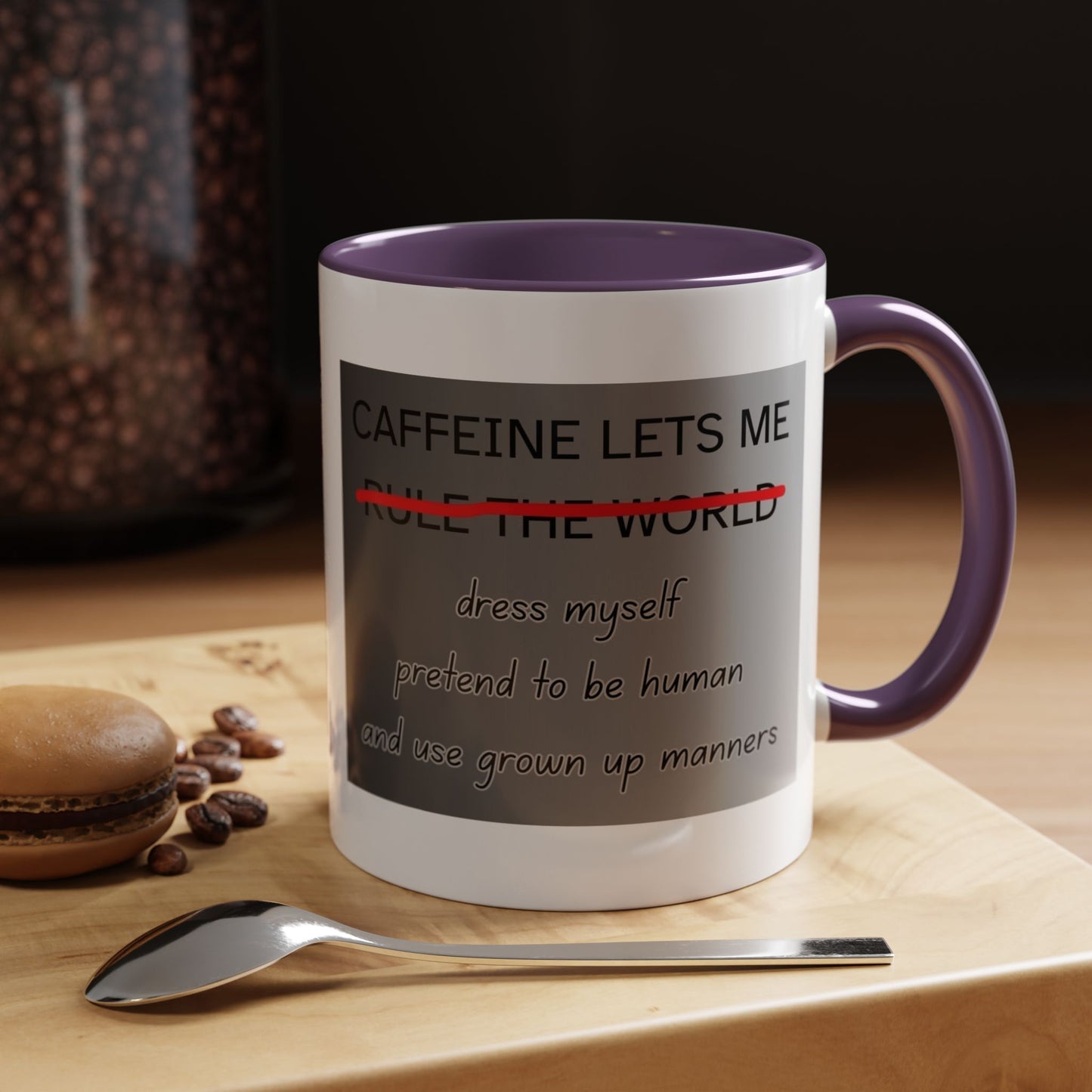 Caffeine Lets Me 2-Tone Coffee Mug