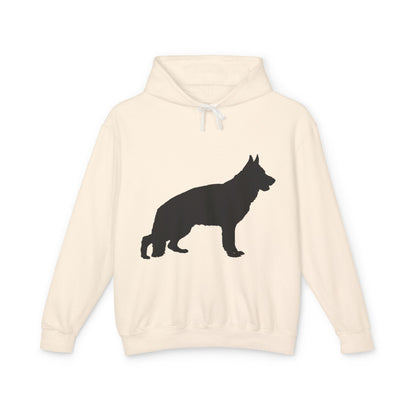 German Shepherd Silhouette Unisex Lightweight Hoodie