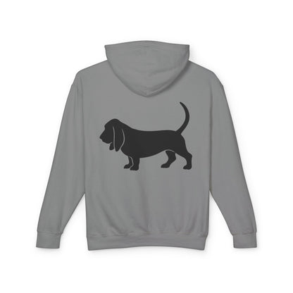 Basset Hound Silhouette Unisex Lightweight Hoodie