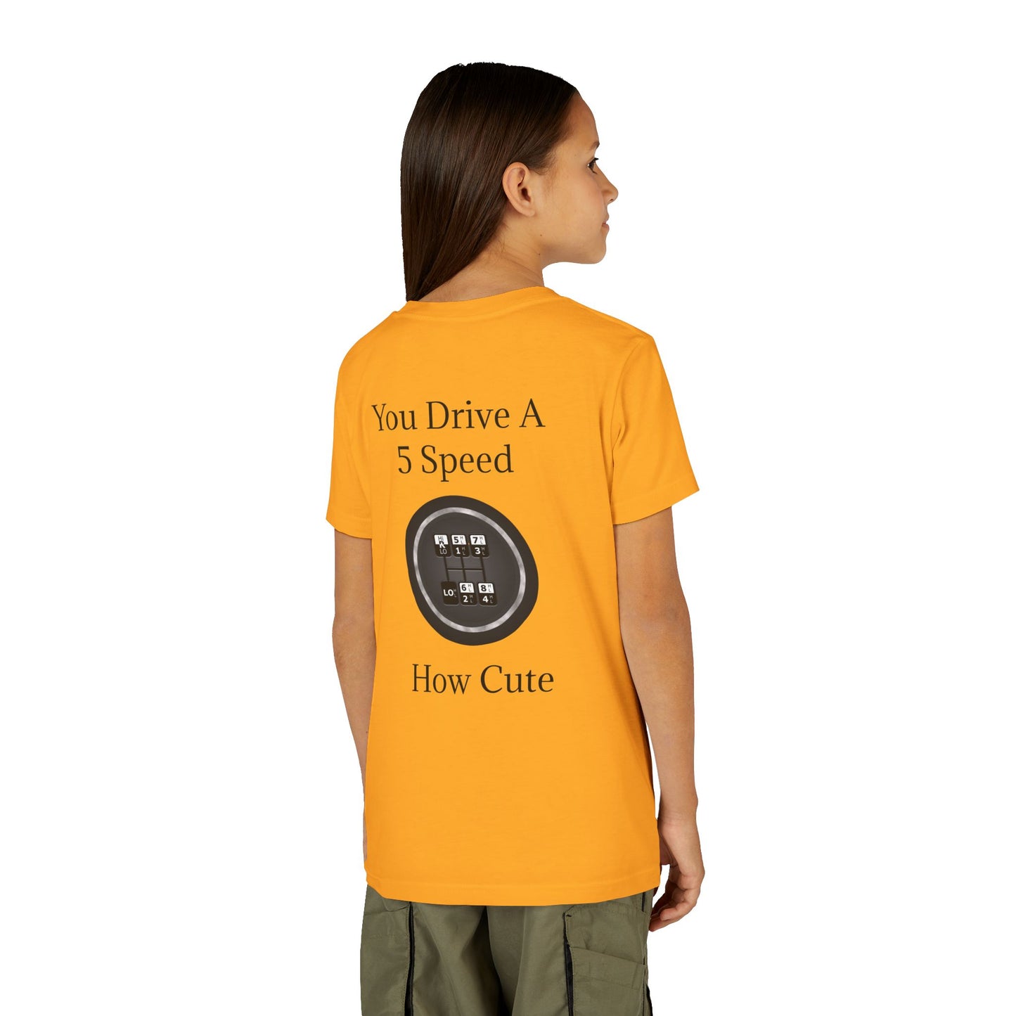 5 Speed How Cute Youth Unisex Short Sleeve Crewneck Tee