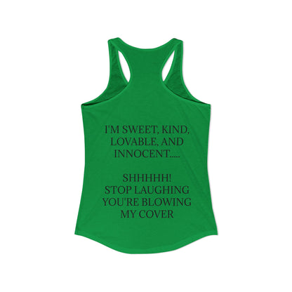 Blowing My Cover Women's Racerback Tank