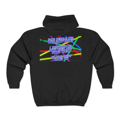 Glow Sticks Unisex Full Zip Hoodie