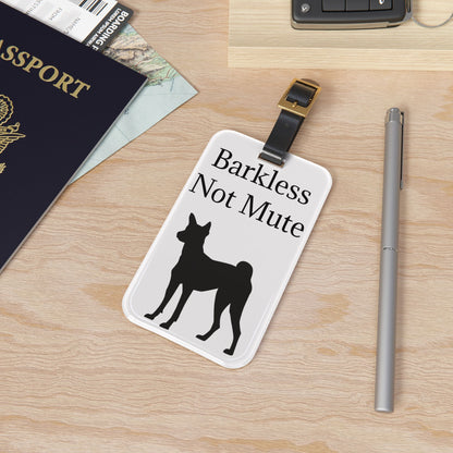 Barkless Not Mute Leather Strap Luggage Tag