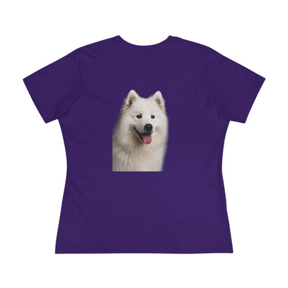 Samoyed Head Women's Short Sleeve Crewneck Tee