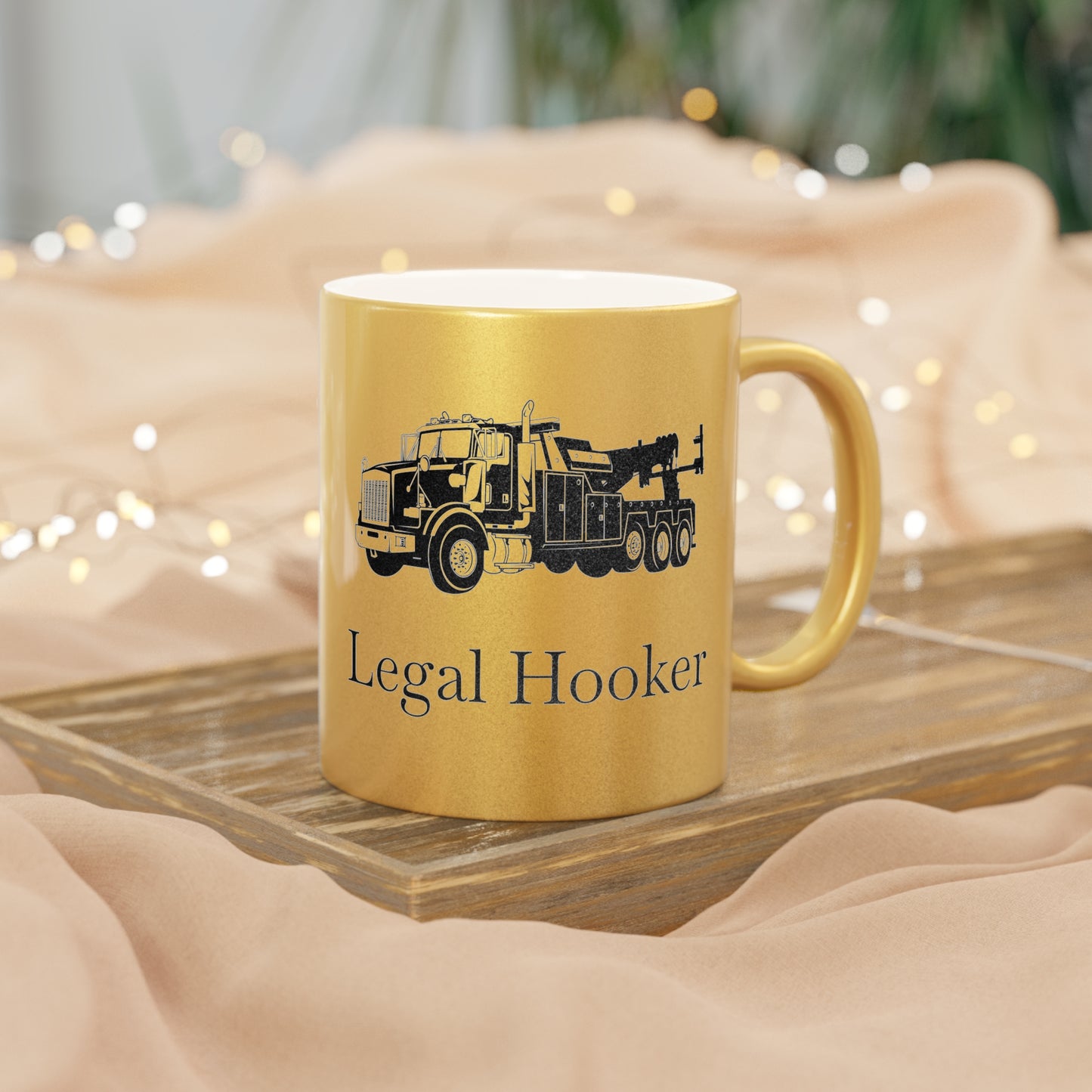 Legal H**ker Heavy Tow Truck Metallic Coffee Mug