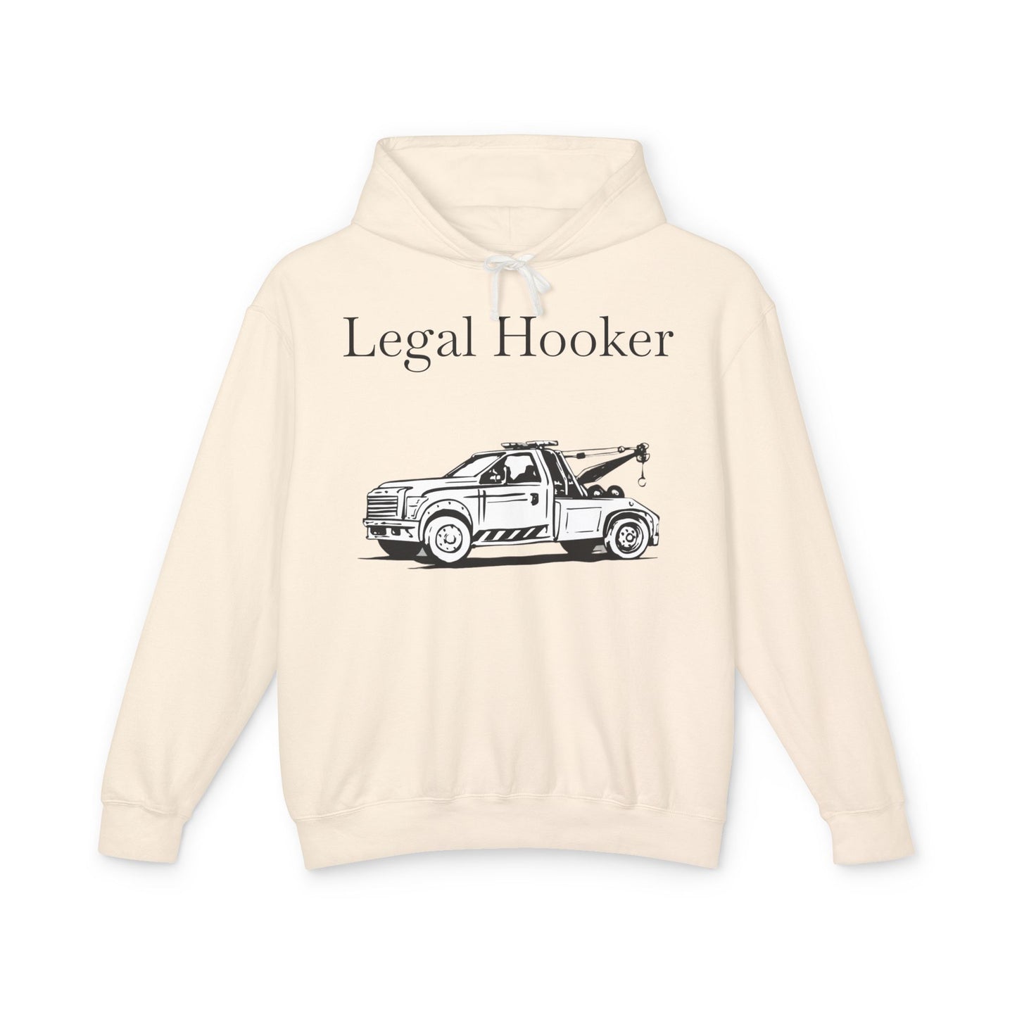 Legal H**ker Wheel Lift Tow Truck Unisex Lightweight Hoodie