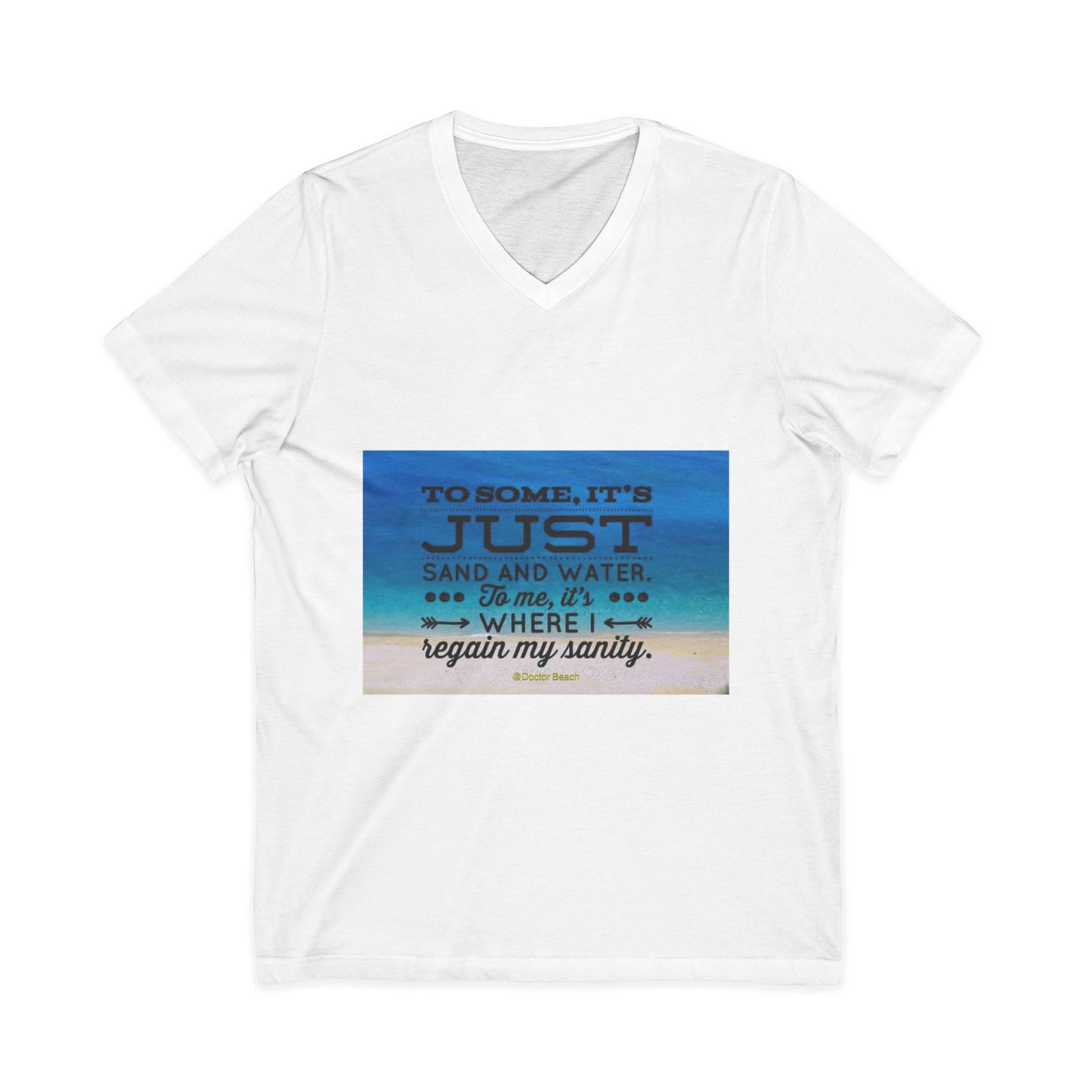 Dr. Beach Unisex Short Sleeve V-Neck Tee