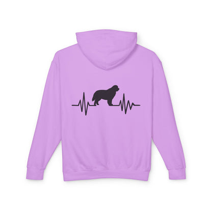 My Heart Beats For Newfies Unisex Lightweight Hoodie