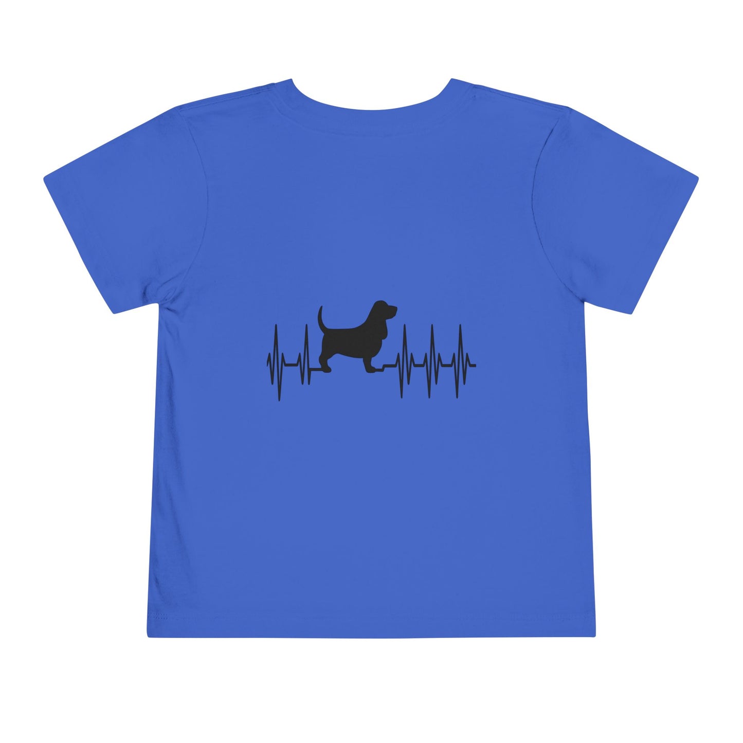 My Heart Beats For Bassets Toddler Unisex Short Sleeve Crewneck Tee